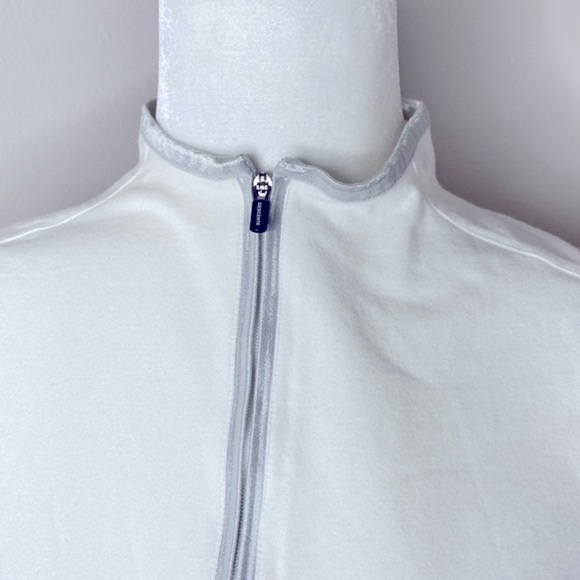 Y2K vintage Descente white rhinestone logo spandex layer pullover - Picture 4 of 8